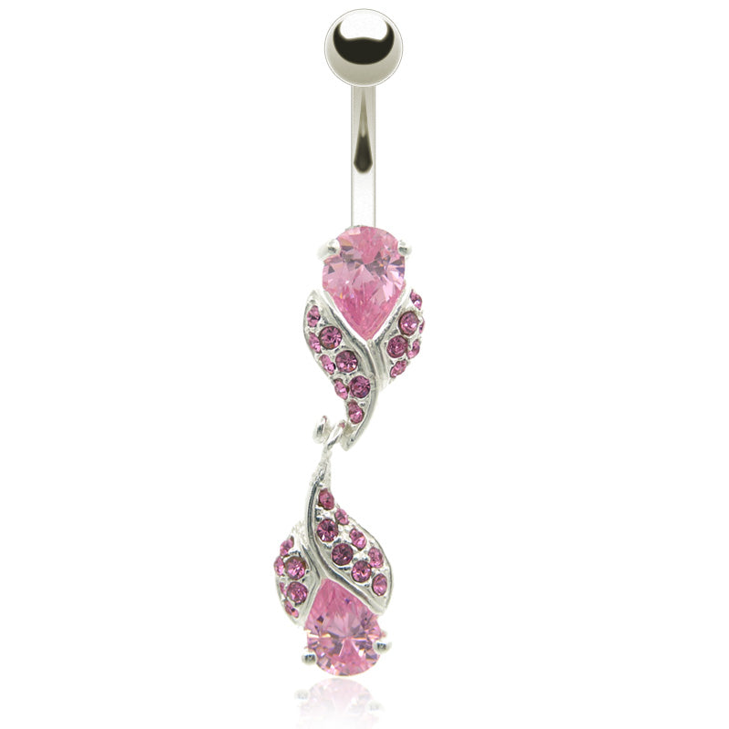 Anneau de nombril,2309REGD--Piercing de nombril en acier 14g, squelette Anneau de nombril,2309REGD--Piercing de nombril en acier 14g, squelette