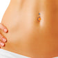 Piercing nombril avec pierre orange