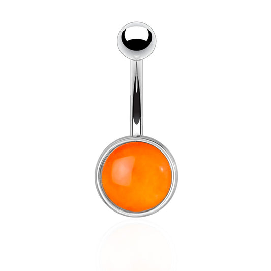 Piercing nombril avec pierre orange
