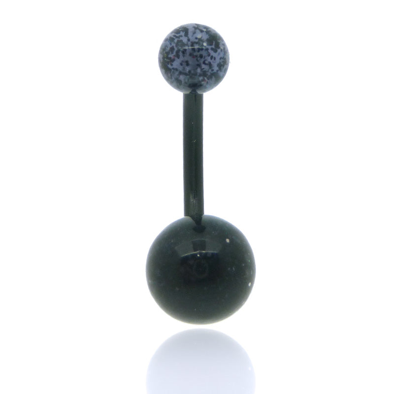 Piercing nombril bioplast et boules acrylique
