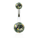 Piercing Barre De Ventre Double Papillon - Argent 925 Et Acier 316L, Pierre Cristal Zircon, Taille 14G/10mm - 7