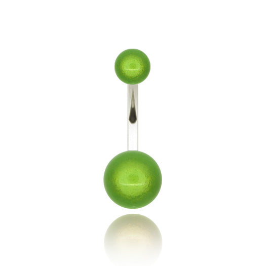 Piercing de nombril en acrylique nacré