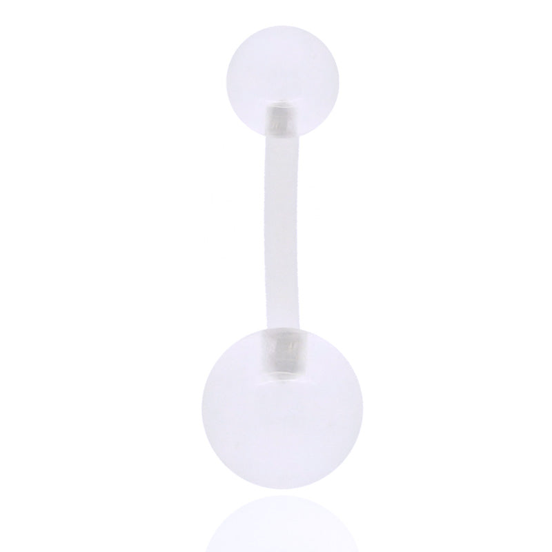 Lot 100 Piercings Nombril Acrylique 14G – Barre 11 Mm – Boules 5 & 8 Mm – Couleurs & Styles Variés