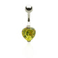 Piercing coeur pour le nombril