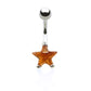 Piercing de nombril étoile brillante