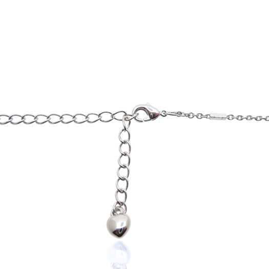 Piercing chaine nombril pendentif coeur blanc
