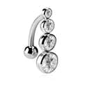 Lot De 2 Piercings De Nombril En Strass – 15 Mm – Hypoallergénique – Style Cristal Brillant - 6