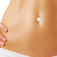Piercing nombril or jaune avec coeur