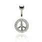 Piercing nombril peace and love