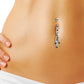 Piercing nombril pendentif argent brillant