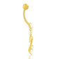 Piercing nombril pendentif or jaune avec zirconium