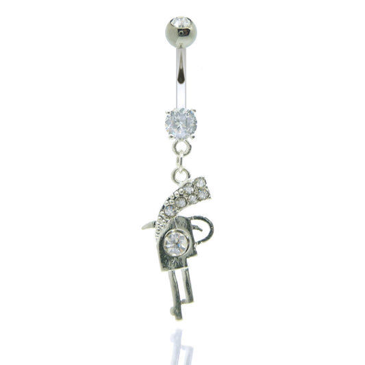 Piercing pendentif nombril pistolet