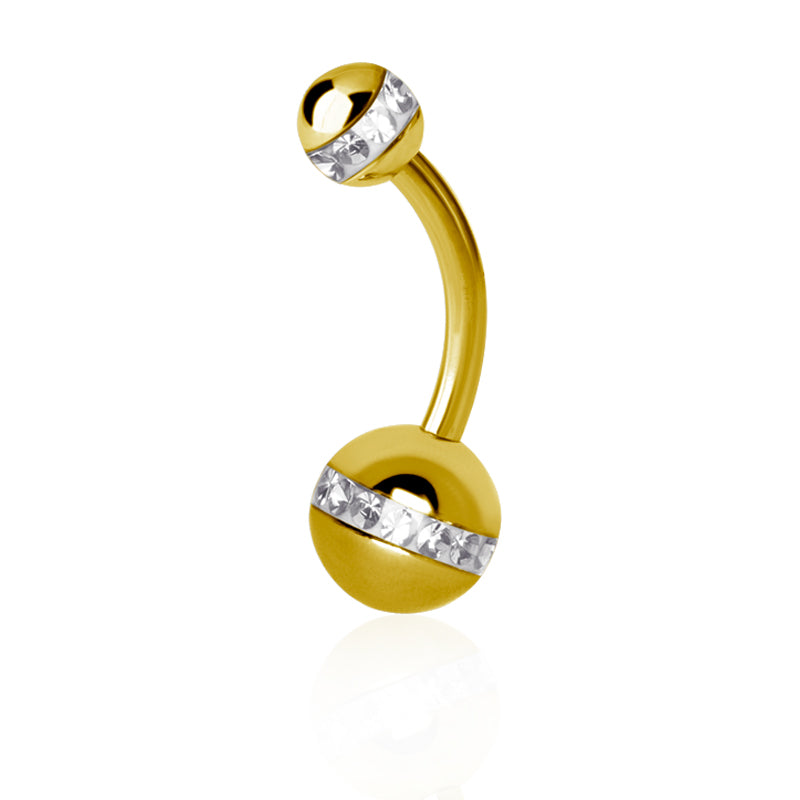 Piercing nombril anneau articulé en titane or rose Piercing nombril anneau articulé en titane or rose