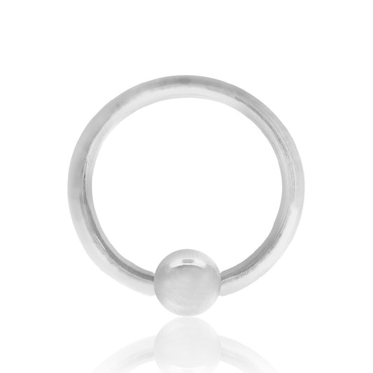 Piercing anneau boule clipable or blanc (1,6mm)