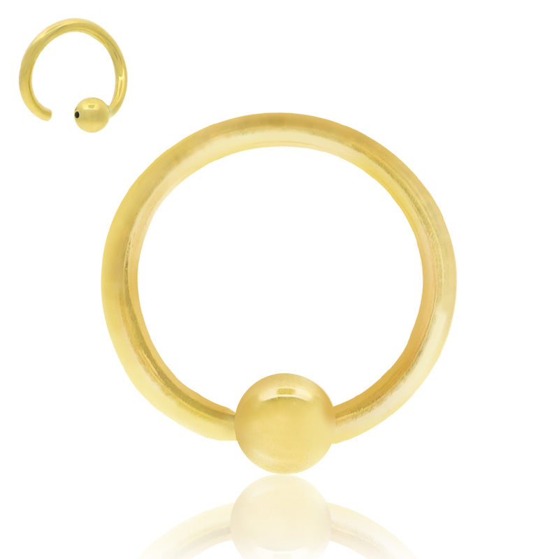 Piercing anneau or jaune à écarter