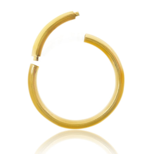 Piercing anneau segment en or jaune (1,6mm)