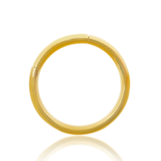 Piercing anneau segment en or jaune (1,6mm)