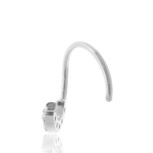 Piercing anneau oreille en or blanc