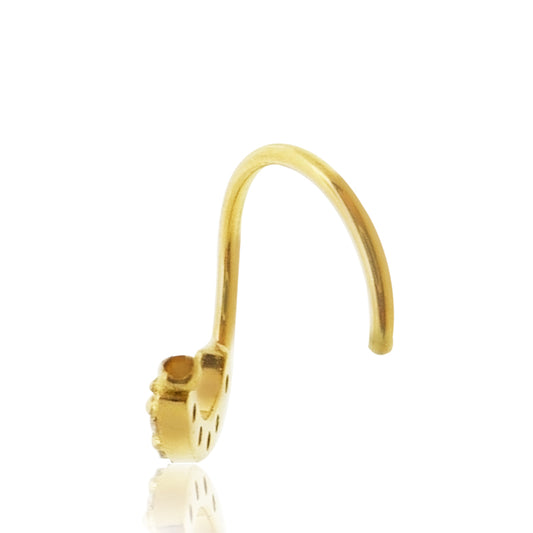 Piercing anneau oreille en or jaune