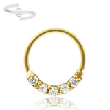 Piercing anneau oreille en or jaune