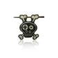 Piercing oreille corne buffle tete mort