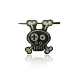 Piercing oreille corne buffle tete mort