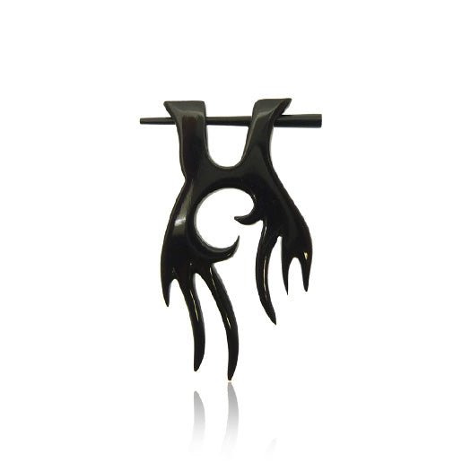 Piercing pendentif oreille en corne buffle