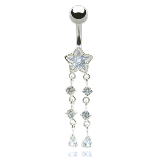 Piercing pendentif nombril étoile