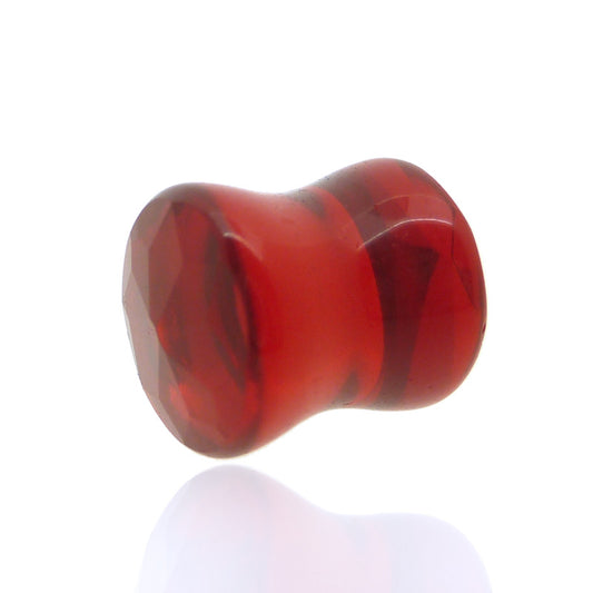 Piercing plug pyrex rouge