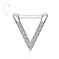 Piercing septum acier chirurgical et strass