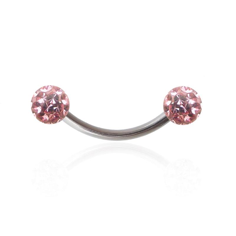 Lot De 2 Piercings Téton Acier Inoxydable 316L Avec Zircone Cubique 14G - Papillon