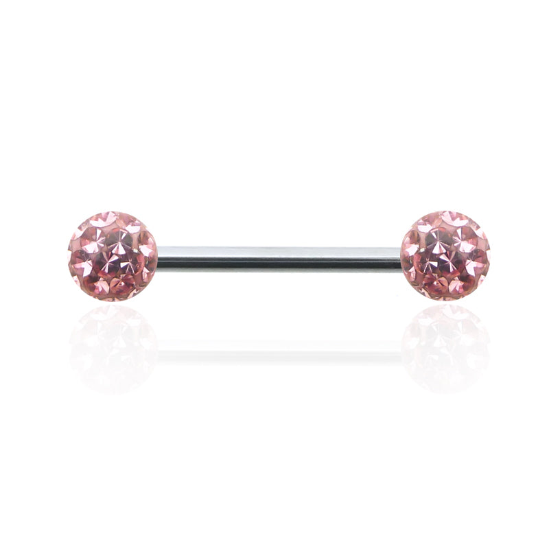 Piercing téton avec boules de Swarovski