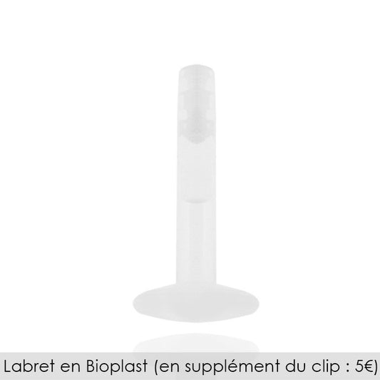 Piercing Clipsable en Titane Motif Courbé avec 5 Brillants