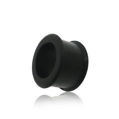 Piercing tunnel silicone noir